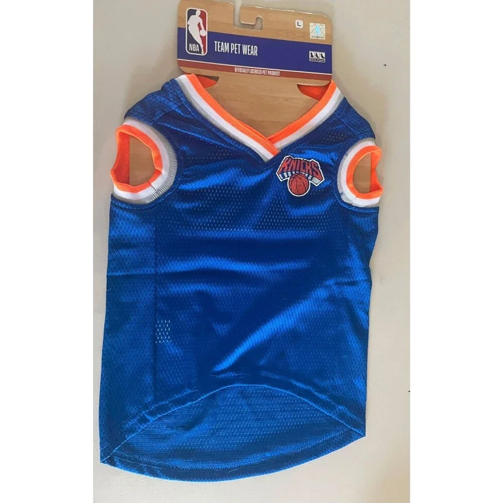 NWT New York Knicks Pet Jersey for Dogs/Cats w/Gold Championship Patch Sz Large